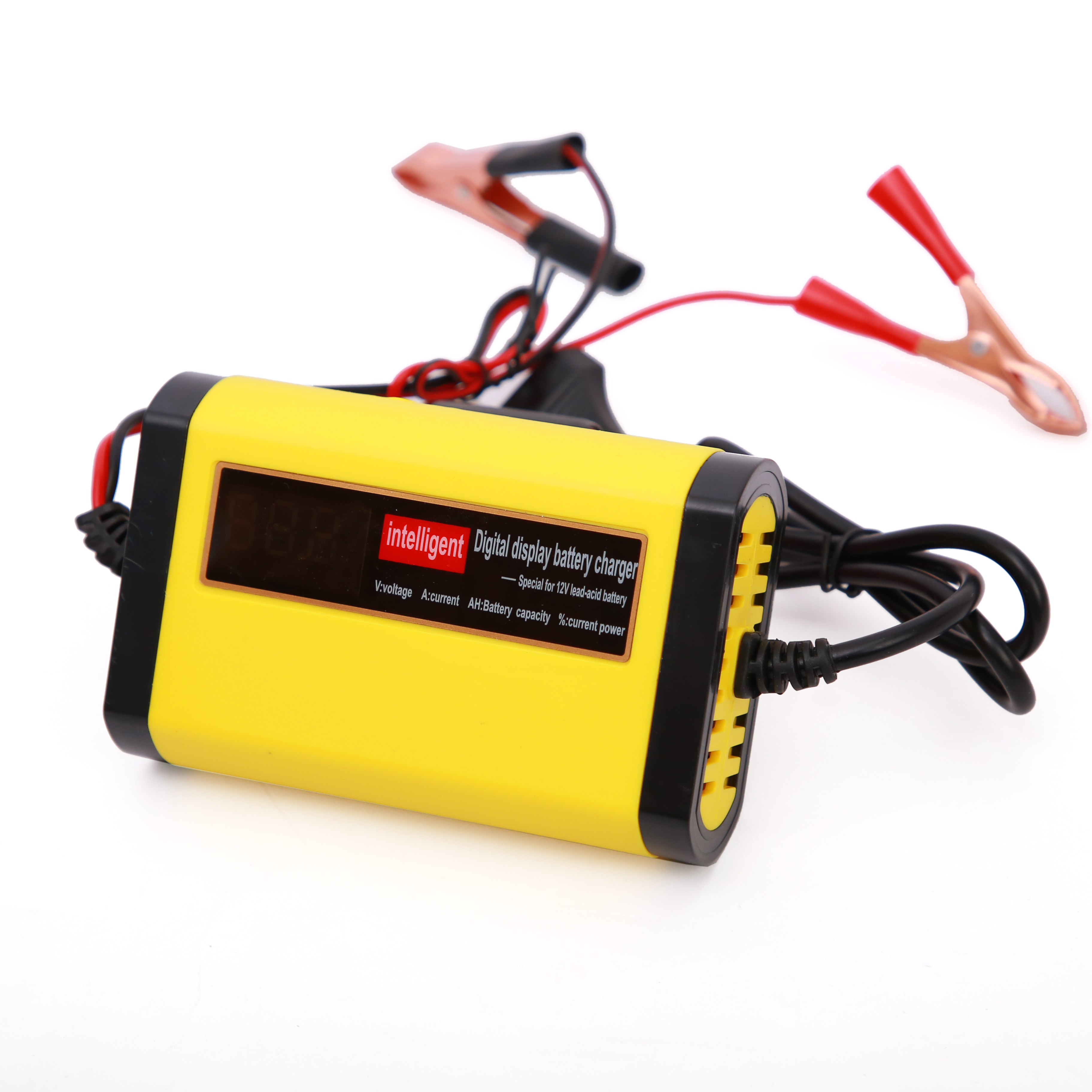 Smart 12V Full Automatic Stop Fireproof and Intelligent Detection AC/DC Charger for Lead Acid Motorcycle Battery