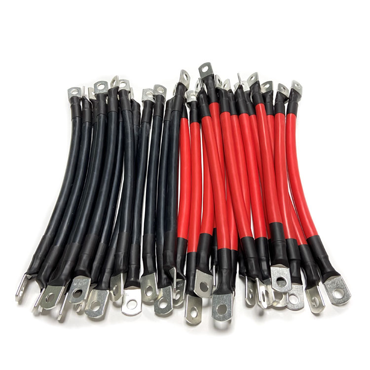 1/0 2/0 3/0 4/0 25mm2 25mm 35mm2 16MM 2AWG 6AWG Automotive M8 Battery Lugs DC Car Battery Cable Silicone Solar Wire Harness