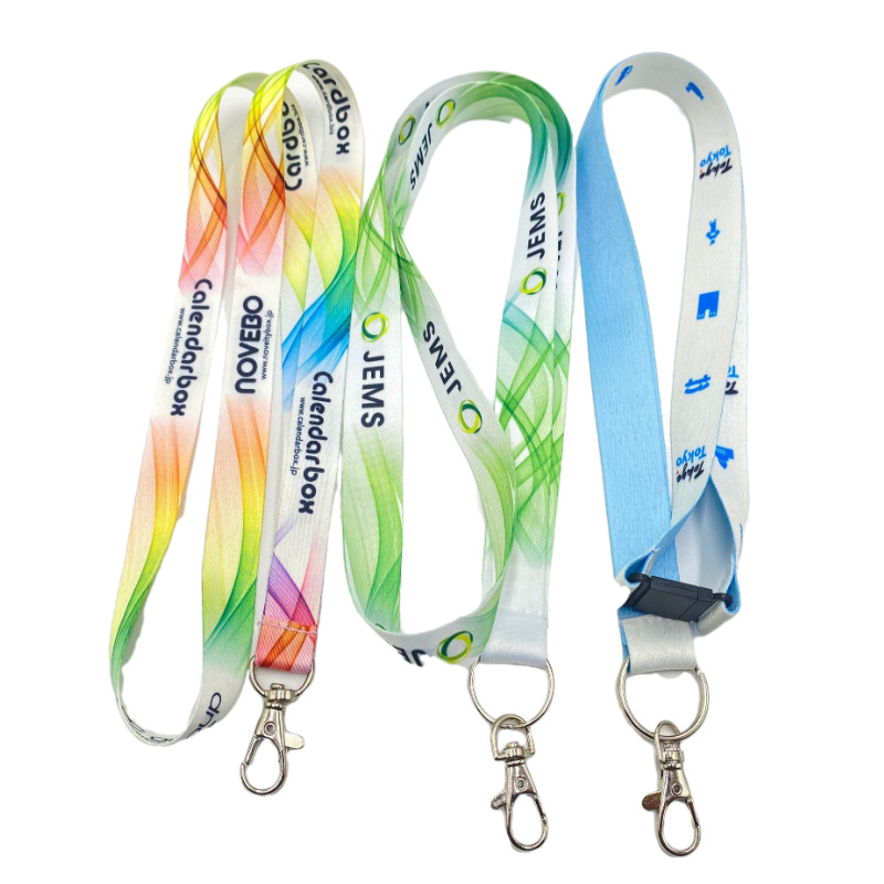 Custom Sublimation Printed Promotional Polyester Strap Phone Neck Lanyard