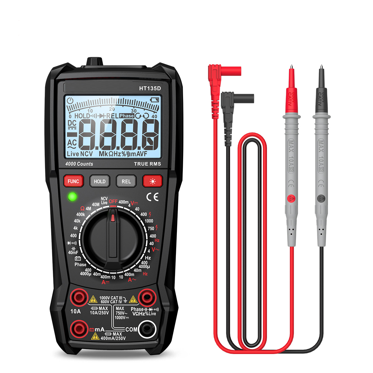 RS135D 4000 Counts Digital Multimeter Professional Measurement 