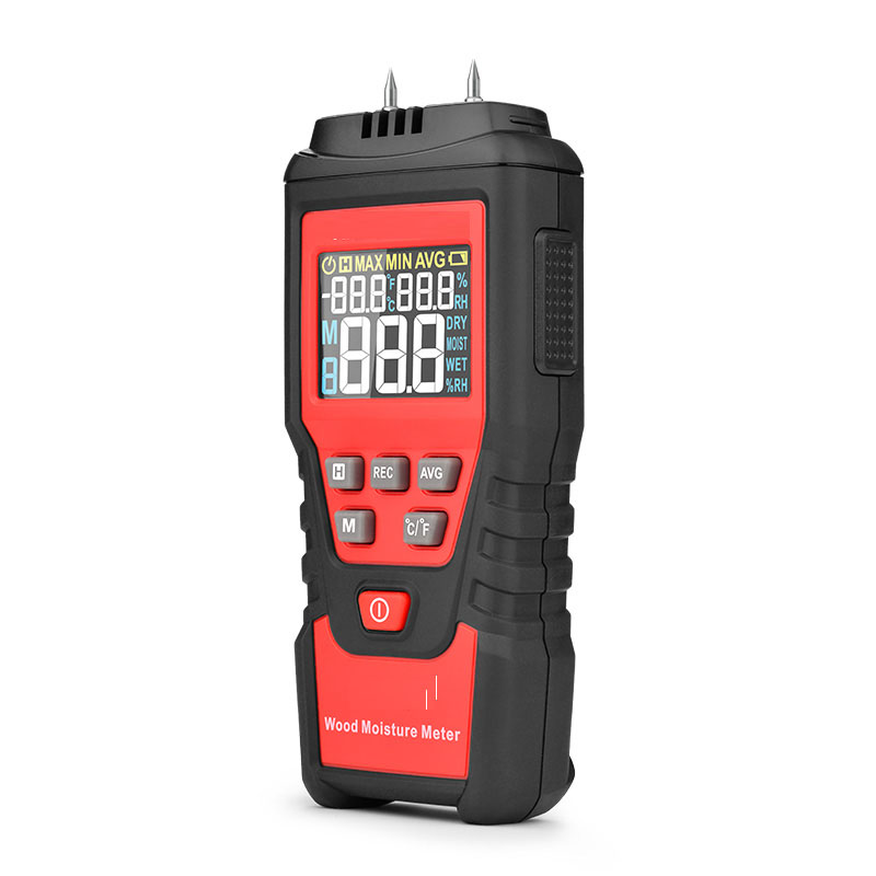 RS632 Best Portable Digital Log Firewood Drywall Rapid Moisture Meter Tester 