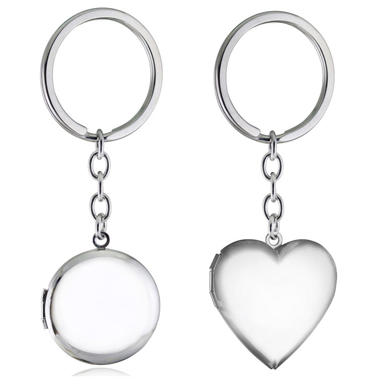 Custom Blank Personalized Shape Valentine's Day Gifts Heart Metal Keychain with Key Ring